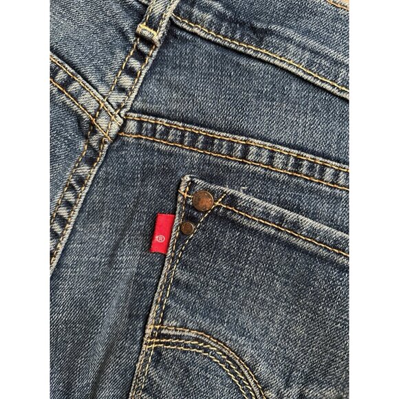 LEVIS 515 Womens Size 8 Cotton Blend Flat Front Denim Blue Jean Shorts - Picture 6 of 8